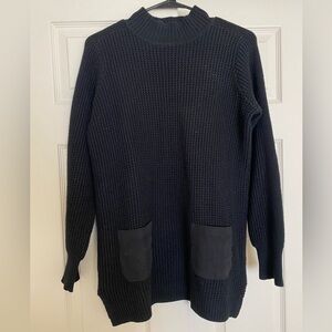 Women’s Long Black Sweater with Pockets